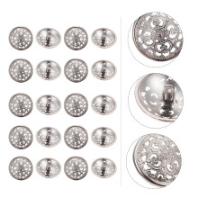 OUNONA 50Pcs Vintage Hollow Metal Sewing Buttons Alloy Clothing Accessories