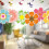 Flower Party Decorations Colored Paper Cutouts 1 Set 4