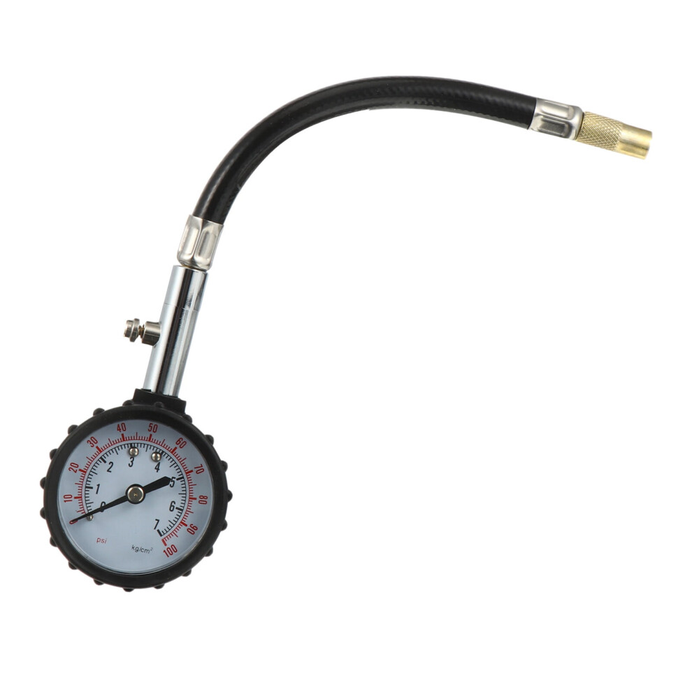 Worgeous Car Tire Pressure Gauge With Flexible Hose Tire Air Inflator Meter Auto Supplies 9426043835774
