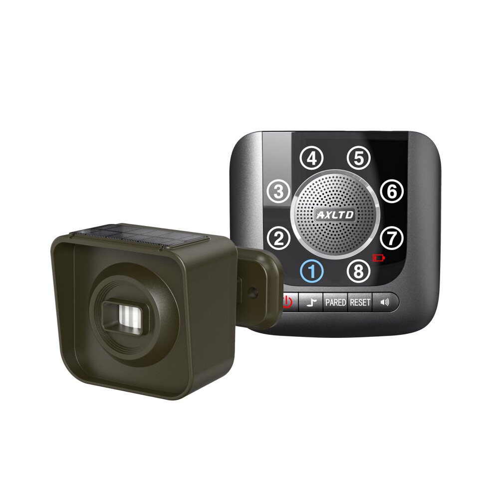 Solar Driveway Alarm, 2625 Ft Range, Waterproof Motion Sensor With 1 Receiver & 1 Sensor, For Fish Pond/Orchard Â Compatible With Existing Systems 9426043836054