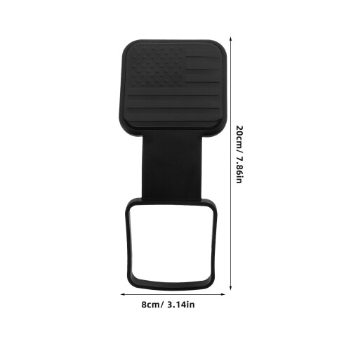 Trailer Hitch Cover Black Rubber Dust-Proof 1 Set 1