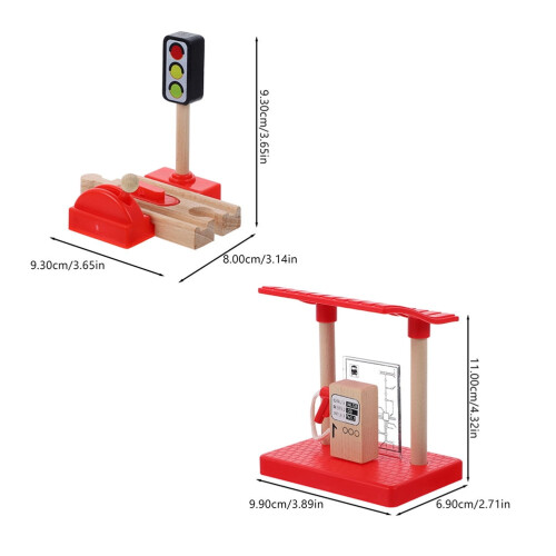 Træløftevejklods og tankstationsmodelsæt 1