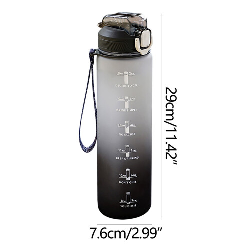 Μπουκάλι νερού 32oz χωρίς BPA, αδιάβροχο, με καλαμάκι, φαρδύ στόμιο και ιμάντα 2