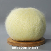 6pcs Mohair Yarn Crochet and Hand Knitted Knitting Crocheting DIY Wool Thread Spring and Summer Soft and skin friendly 50g/pc