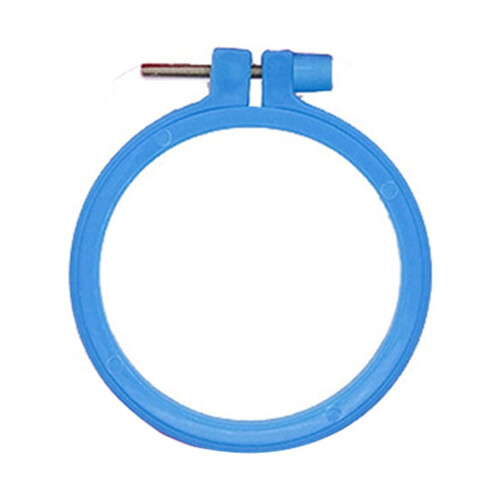 Plastic Cross Stitch Embroidery Hoop Circle Sewing Frame DIY Needlework Tool (Random Color,8cm) 1