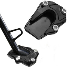 Anti-Sink Motorcycle Parking Plate, Universal CNC Side Stand Puck for Soft Grass, Sand & Hot Asphalt, Heavy-Duty Stability Base
