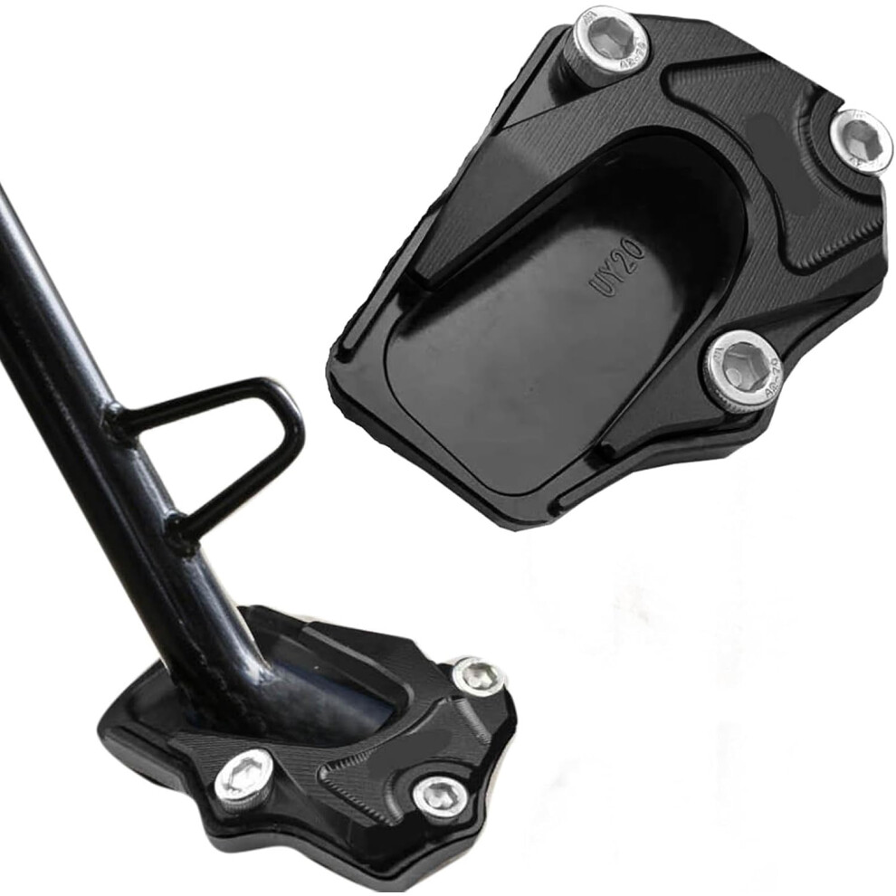 Anti-Sink Motorcycle Parking Plate, Universal Cnc Side Stand Puck For Soft Grass, Sand & Hot Asphalt, Heavy-Duty Stability Base 9426043875558