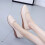Γυναικεία παπούτσια Micro Wedges με μυτερή μύτη, μονόχρωμα, άνετα, άνετα, πλατφόρμες7(39) 6
