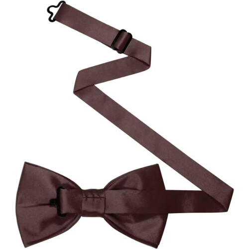 2 Packs Solid Color Pre-tied Bow Tie Adjustable Bowtie for Men 2