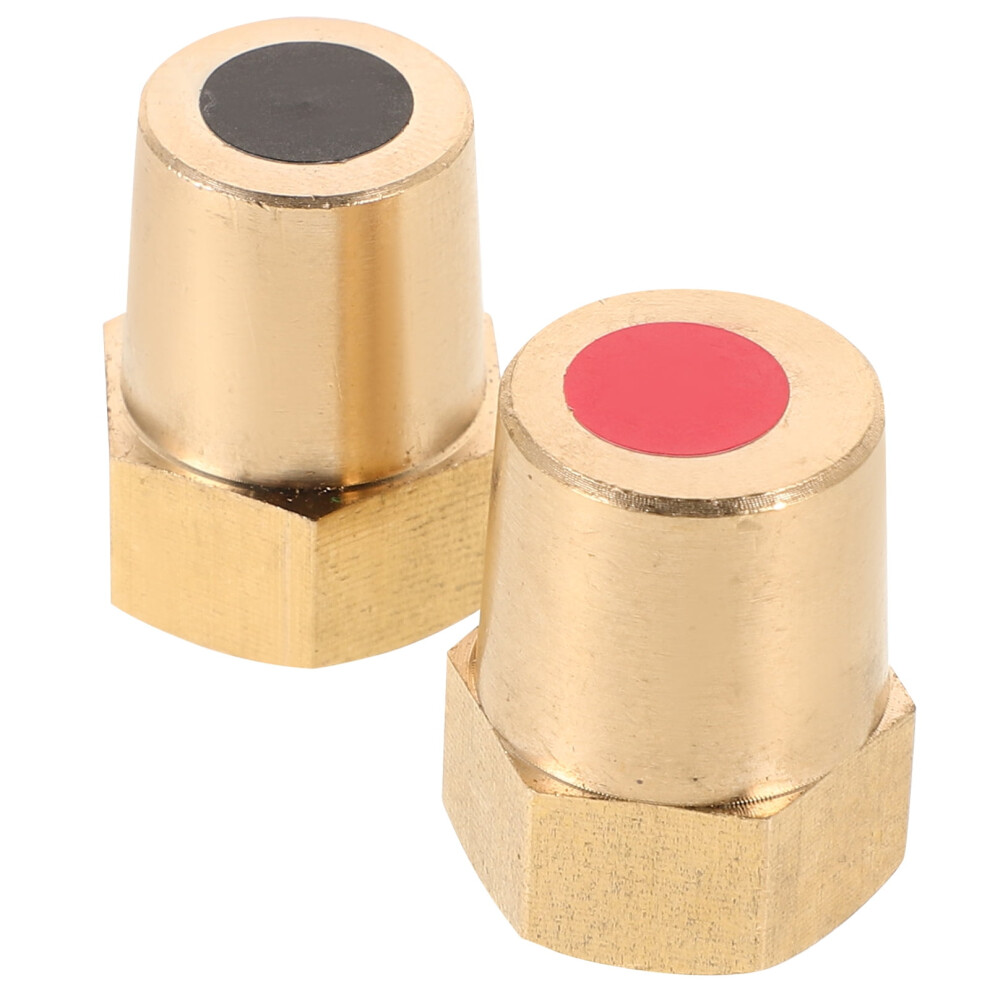 1 Pair Brass Battery Terminal Post Adapter For Car Truck Battery Maintenance Golden 9426043915650