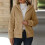 Women's solid color fleece hoodie jacket long sleeve 7
