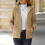 Women's solid color fleece hooded cardigan jacket 8