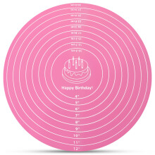 12 Inch NonSlip Silicone Pastry Mat with Measurements for Dough, Fondant, Bread and Pizza