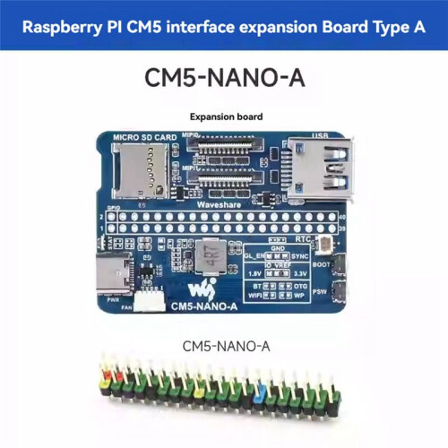 Waveshare for Raspberry Pi CM5  Base IO Board (A) with USB 3.2 Gen1 for Raspberry Pi Compute Module 5 2