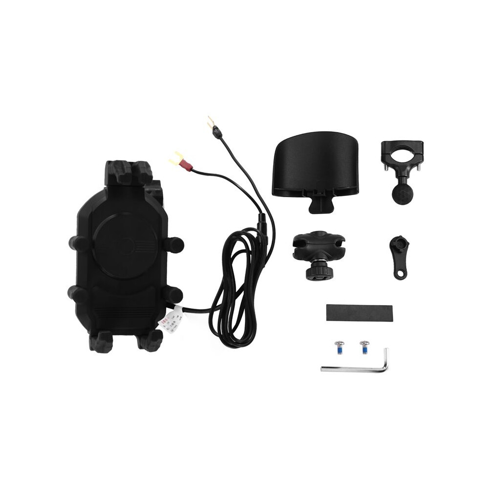 Motorcycle Handlebar Cell Phone Holder Waterproof Mobile Mirrors Support Wireless Navigation Mount Charger Bike Bracket 4712971815946