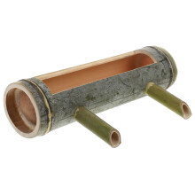 Bamboo Water Fountain Spout for Garden Aquarium Patio Decor, Durable Indoor Outdoor Feature