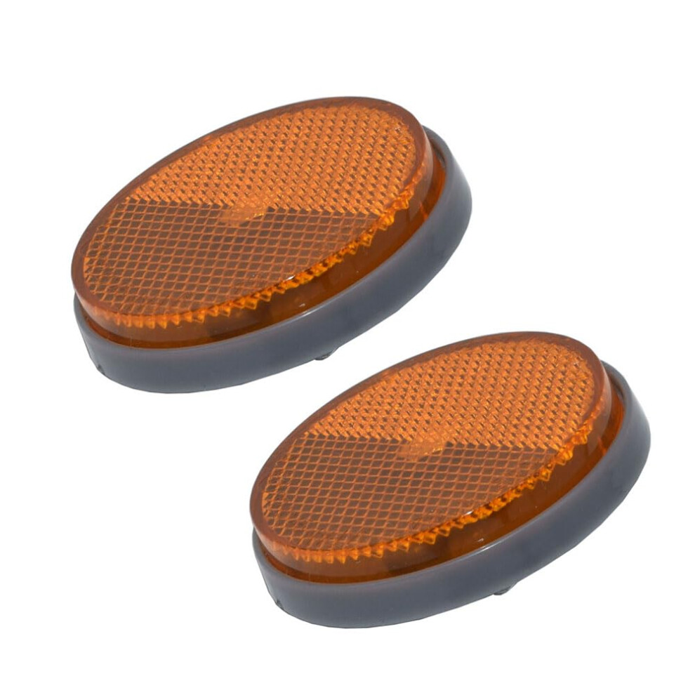 2 Pack M5 Motorcycle Fender Safety Round Reflectors For Gsx Gsxr Gsf Gsr 600 750 Vstrom Amber 9169991186467