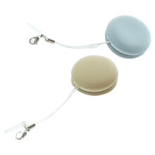 2 Pack Macaron Shape Microfiber Screen Cleaner for Phone Tablet and Glasses Dust Removal Blue Khaki