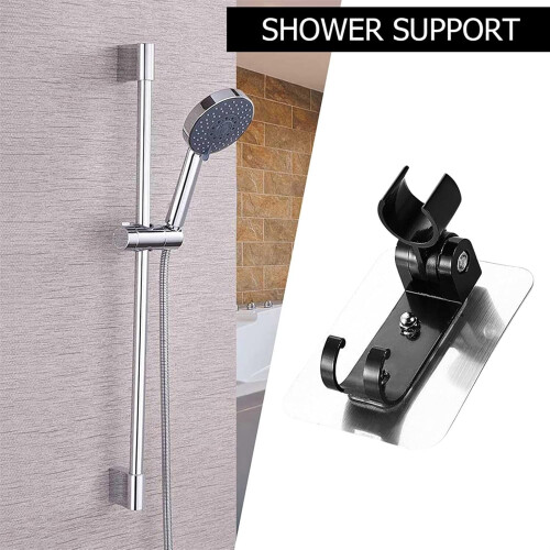 Adjustable RustProof Wall Mount Shower Head Holder Space Aluminum NoDrill Bathroom Bracket 2