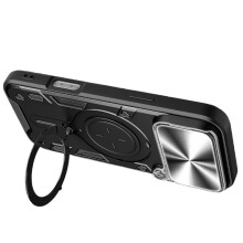 Shockproof Armor Magnetic Holder Case for 17 Pro Max 5G Slide Lens Protect Cover for IPhone17Promax