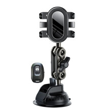 Car Phone Holder Shooting Car 2-in-1 Strong Suction Cup Multi Angle Adjustable Aluminum Alloy Clip Holder,A