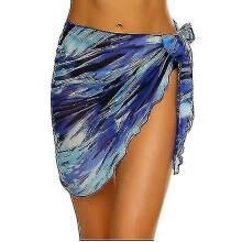 (208x50cm,sea blue)Beach Wrap Sarong Swimsuit Cover Ups For Women Breathable Fast Drying Sarong Skirt_w