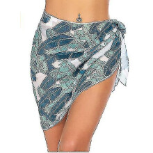 (208x50cm,Leaf printing-A)Beach Wrap Sarong Swimsuit Cover Ups For Women Breathable Fast Drying Sarong Skirt_w