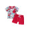 (18-24 Months, Red) Dvojdielny letný set elastickým pásom. 1