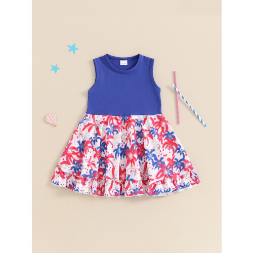 (2-3 Years, Blue) Robe d'été sans Vêtements mignons. 2