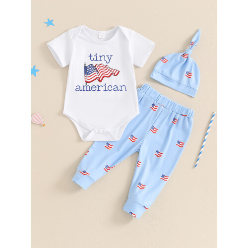 (6-12 Months, White) Conjunto Bebê Menino e Chapéu. 2