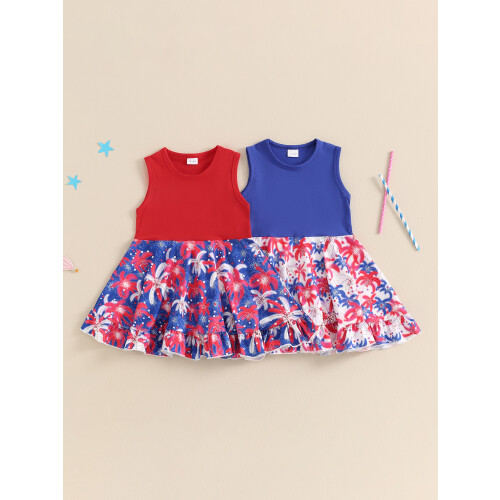 (3-4 Years, Blue) Robe d'été sans Vêtements mignons. 2