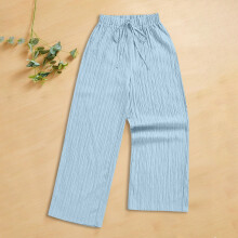 Pantaloni largi pentru femei, cu pliuri ondulate, din nailon și spandex, mați, sport, pantaloni lejeri, croială casual, cu buzunare, S-2XL