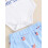 (3-6 Months, White) Completo neonati 4 e cappellino. 6