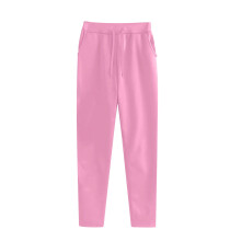 Calça de ioga feminina essencial para atividades físicas, com cós elástico - modelo reto com bolsos, ideal para corrida, academia e uso casual