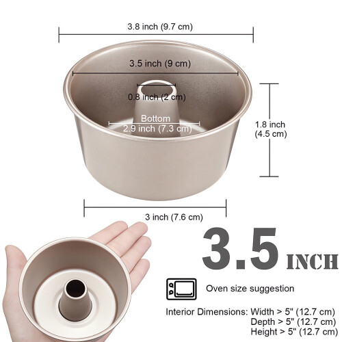 Non-Stick Round Chimney Cake Pan, Metal, 1 Piece 2
