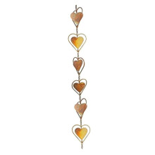 Copper Rain Chain with Stylish Finish for Downspouts, Outdoor Decorative Water Flow Catcher