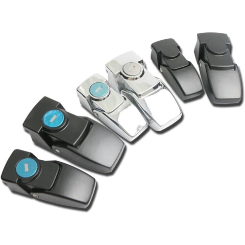 Metal Cabinet Hasp Latch Lock with 2 Keys, DK604 Security Toggle Hardware 2