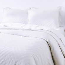 3-Pc King Duvet Cover Set, 400TC 100% Cotton Sateen, Button Closure & Corner Ties – Grey