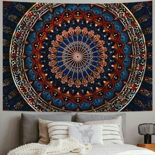 Bohemská mandala tapiserie 102x76 cm 1