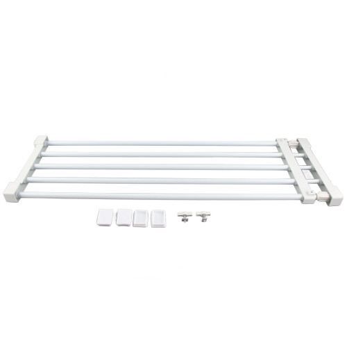 Adjustable Cupboard Rack 75-120cm, Telescopic Wardrobe Divider Shelf – Compatible with Standard Closets