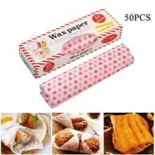 Hot Sale! 50 Sheets Pink Wax Paper, Greaseproof Food Wrapping Liners for Baking, Sandwiches, Burgers & Fries – Compatible with all bakeware