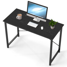 EDX 44 Inch Computer Desk for Small Spaces, Small Student Study Gaming Writing Work, Modern Simple PC Table Workstation for Home Office, Black