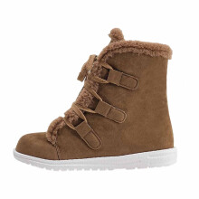 Botas de nieve para mujer, zapatos de invierno, botas sin cordones, botas de moda para otoño, botines con forro cálido.