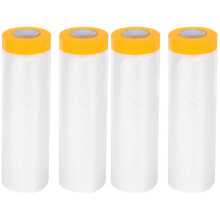 4 Rolls Weatherproofing Film Plastic Window Covering for Winter Window Insulation for Winter Window Insulation Kit Seal Positioning Stickers Pe