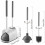 Ensemble ventouse et brosse WC avec support blanc 5