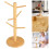 Bambuinen mukiteline, puu, 6 koukkua, 34 cm 2