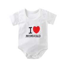 Newborn Girl Clothes,Baby Clothes Boy,Unisex Baby Side Snap Bodysuit Short Sleeve Summer Round Neck Print Romper White 6-12 Months