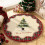 Tapis de Noël rond 80x80cm en polyester antidérapant 1