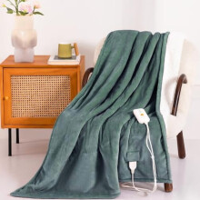 Heated Blanket Electric Throw 50"x60", 4 Heat Levels, 3H Auto Off, Machine Washable, ETL/FCC Certified, Overheat Protection (Lake Green)