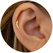 ZLC20G/18G/16G Threadless Flat Back Earrings Tiny Nose Stud, Cartilage Tragus Helix Stud Conch Piercing Jewelry